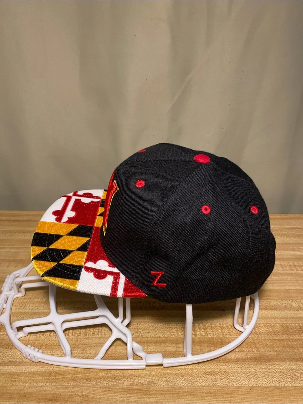 Maryland Original Snapback Zephyr M Logo Maryland State Flag Pattern Cap O/S NWT